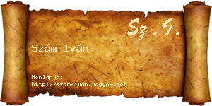Szám Iván névjegykártya